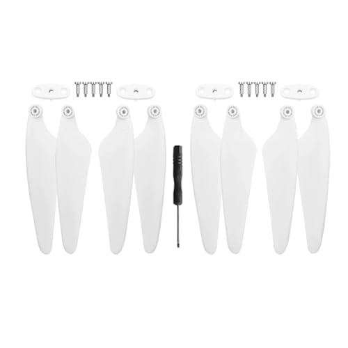 TBXwsofl RC Quadcopter Drohnen Reparaturteile Clip -Klemme kompatibel mit H117S Pro Wings Zubehör Ersatz -Ersatzkomponenten(White Props 8PCS) von TBXwsofl