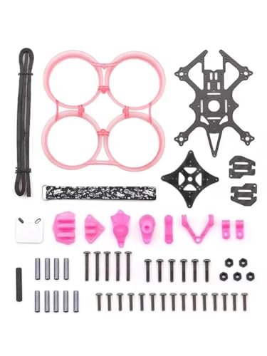 TBXwsofl XI25 Pro 2,5 -Zoll -Rackrahmen 112 -mm -Radstand mit Mehreren Befestigungslöchern, die mit 1105 bis 1606 Motoren kompatibel sind(1PCS Pink) von TBXwsofl