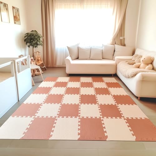 TCBunny Kinder-Spielmatte aus weichem EVA-Schaumstoff, 36 ineinandergreifende Fliesen und Kanten, Baby-Spielmatte, für Kinderzimmer, Spielzimmer, Haustiermatte, Gesamtbodenabdeckung 32 m², TCBunny Kinder-Spielmatte aus weichem EVA-Schaumstoff, 36 ineinandergreifende Fliesen und Kanten, Baby-Spielmatte, für Kinderzimmer, Spielzimmer, Haustiermatte, Gesamtbodenabdeckung 32 m², von TCBunny