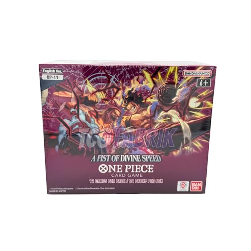 OP11 Booster Box English A Fist of Divine Speed Booster Box Display Factory Sealed for OP11 One Piece English TCG (24 Packs) von TCG Fabrik