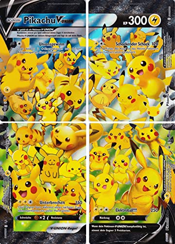 Pikachu V-Union 4 Karten-Set Schwert & Schild Promo SWSH139-142 Sammelkarten Pokemon Einzelkarten Pikachu V-Union 4 Karten-Set Schwert & Schild Promo SWSH139-142 Sammelkarten Pokemon Einzelkarten von TCG Pokemon
