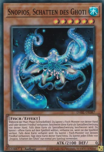 DABL-DE087 - Snopios, Schatten des Ghoti - Super Rare - Deutsch - 1. Auflage - im Set mit Ultrapro Toploader - Yugioh von TCG