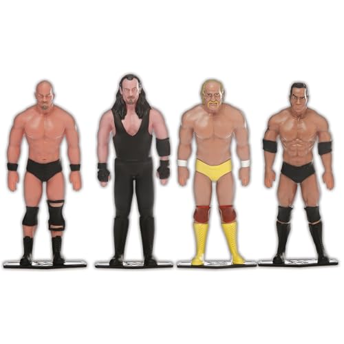 FleXfigs: WWE Legends – 4 Charaktere Pack – Pro Wrestler bewegliche Actionfiguren, Flex It – Pose It!, Sammelspielzeug Miniaturen, lizenziert, Kinder ab 3 Jahren FleXfigs: WWE Legends – 4 Charaktere Pack – Pro Wrestler bewegliche Actionfiguren, Flex It – Pose It!, Sammelspielzeug Miniaturen, lizenziert, Kinder ab 3 Jahren von TCG