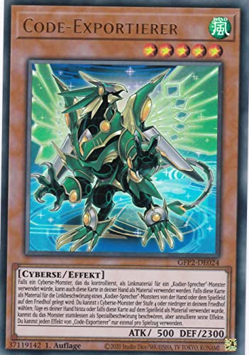 GFP2-DE024 - Code-Exportierer - Ultra Rare - Deutsch - 1. Auflage - im Set mit Ultrapro Toploader - Yugioh GFP2-DE024 - Code-Exportierer - Ultra Rare - Deutsch - 1. Auflage - im Set mit Ultrapro Toploader - Yugioh von TCG