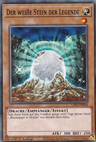 LDS2-DE004 - Der weiße Stein der Legende - Common - DE - im Set mit Ultrapro Toploader - Yugioh von TCG