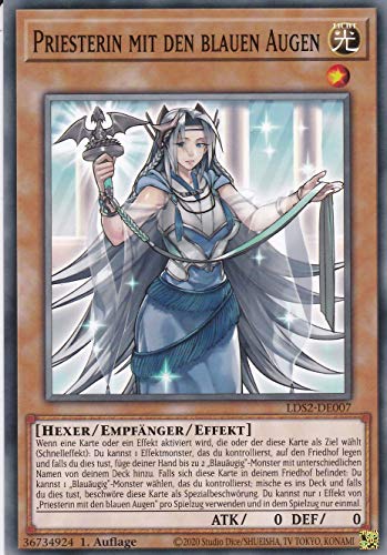 LDS2-DE007 - Priesterin mit den blauen Augen - Common - DE - im Set mit Ultrapro Toploader - Yugioh LDS2-DE007 - Priesterin mit den blauen Augen - Common - DE - im Set mit Ultrapro Toploader - Yugioh von TCG