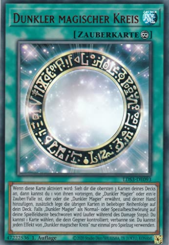 TCG - Dunkler magischer Kreis - Ultra Rare - Deutsch - 1. Auflage - im Set mit Ultrapro Toploader - Yugioh - Sammlungskarte - Trading Card - Kartenspiel - 1 Stück von TCG