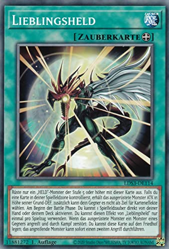 LDS3-DE114 - Lieblingsheld - Common - Deutsch - 1. Auflage - im Set mit Ultrapro Toploader - Yugioh von TCG