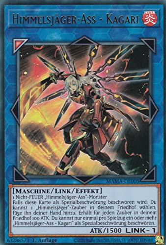 MAMA-DE005 - Himmelsjäger-Ass - Kagari - Ultra Rare - Deutsch - 1. Auflage - im Set mit Ultrapro Toploader - Yugioh von TCG
