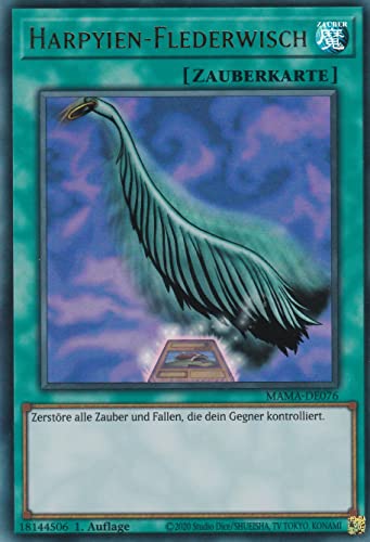 MAMA-DE076 - Harpyien-Flederwisch - Ultra Rare - Deutsch - 1. Auflage - im Set mit Ultrapro Toploader - Yugioh von TCG