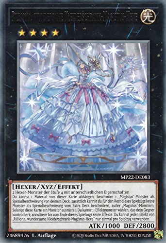 MP22-DE083 - Rilliona, wundersame Kleiderschrank-Magistus-Hexe - Rare - Deutsch - 1. Auflage - im Set mit Ultrapro Toploader - Yugioh MP22-DE083 - Rilliona, wundersame Kleiderschrank-Magistus-Hexe - Rare - Deutsch - 1. Auflage - im Set mit Ultrapro Toploader - Yugioh von TCG