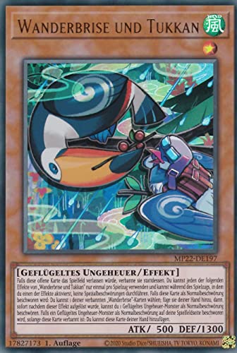 MP22-DE197 - Wanderbrise und Tukkan - Ultra Rare - Deutsch - 1. Auflage - im Set mit Ultrapro Toploader - Yugioh von TCG