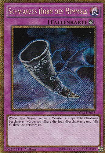 PGL3-DE035 - Schwarzes Horn des Himmels - Gold Secret Rare - DE - im Set mit Ultrapro Toploader - Yugioh von TCG