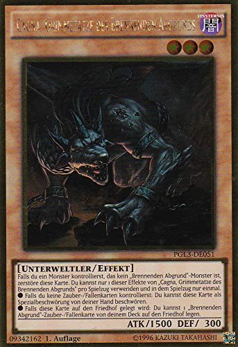 PGL3-DE051 - Cagna, Grimmetatze des Brennenden Abgrunds - Gold Rare - DE - im Set mit Ultrapro Toploader - Yugioh von TCG