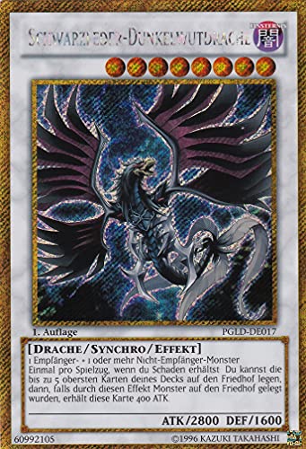 PGLD-DE017 - Schwarzfeder-Dunkelwutdrache - Gold Secret Rare - DE - im Set mit Ultrapro Toploader - Yugioh PGLD-DE017 - Schwarzfeder-Dunkelwutdrache - Gold Secret Rare - DE - im Set mit Ultrapro Toploader - Yugioh von TCG