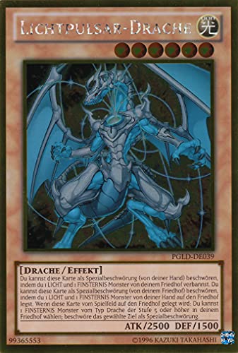 PGLD-DE039 - Lichtpulsar-Drache - Gold Rare - DE - im Set mit Ultrapro Toploader - Yugioh von TCG