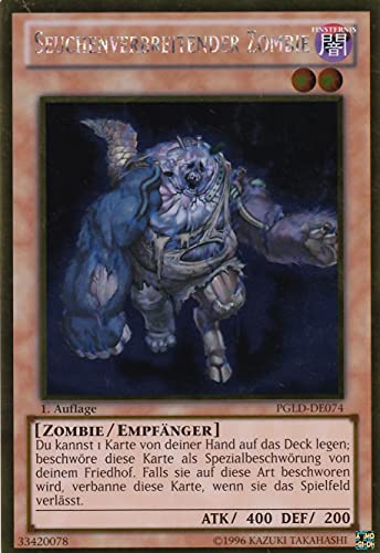 PGLD-DE074 - Seuchenverbreitender Zombie - Gold Rare - DE - im Set mit Ultrapro Toploader - Yugioh von TCG