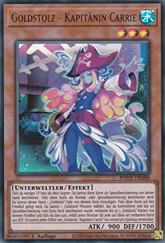 PHHY-DE088 - Goldstolz - Kapitänin Carrie - Ultra Rare - Deutsch - 1. Auflage - mit Versandschutz - Photon Hypernova - Yu-Gi-Oh von TCG