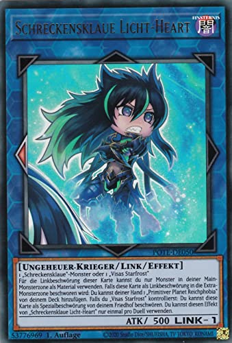 TCG POTE-DE050 - Schreckensklaue Licht-Heart - Ultra Rare - Deutsch - 1. Auflage - im Set mit Ultrapro Toploader - Yugioh von TCG