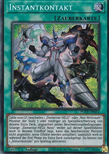 TCG POTE-DE052 - Instantkontakt - Secret Rare - Deutsch - 1. Auflage - im Set mit Ultrapro Toploader - Yugioh von TCG