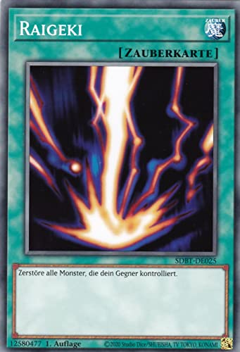 TCG - Yu-Gi-Oh Card - Trading Card - Kartenspiel - 1 Stück - Raigeki - Common - Deutsch - 1. Auflage - mit Versandschutz - Structure Deck: Beware of Traptrix von TCG