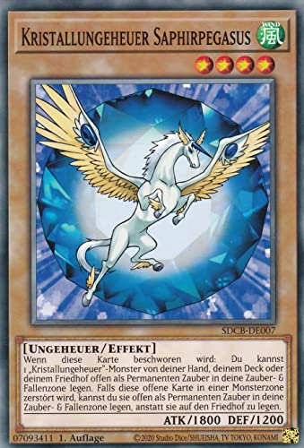 SDCB-DE007 - Kristallungeheuer Saphirpegasus - Common - Deutsch - 1. Auflage - im Set mit Ultrapro Toploader - Yugioh SDCB-DE007 - Kristallungeheuer Saphirpegasus - Common - Deutsch - 1. Auflage - im Set mit Ultrapro Toploader - Yugioh von TCG