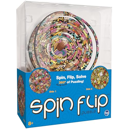 Spin Flip Puzzle: Eiscreme & Pizza, 14 Ringe, 3D Puzzle, Herausfordernd, Spaß, interaktives Gehirn-Teaser für Kinder und Erwachsene, Fidget Toy für Dekrompression, leicht tragbar Spin Flip Puzzle: Eiscreme & Pizza, 14 Ringe, 3D Puzzle, Herausfordernd, Spaß, interaktives Gehirn-Teaser für Kinder und Erwachsene, Fidget Toy für Dekrompression, leicht tragbar von TCG