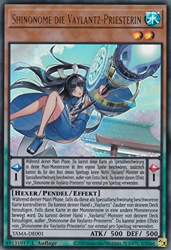 TAMA-DE001 - Shinonome die Vaylantz-Priesterin - Ultra Rare - Deutsch - 1. Auflage - im Set mit Ultrapro Toploader - Yugioh von TCG