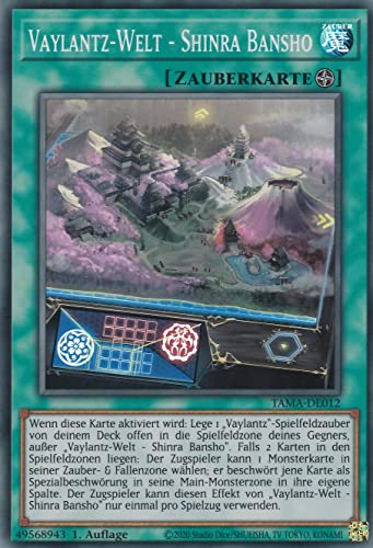 TAMA-DE012 - Vaylantz-Welt - Shinra Bansho - Super Rare - Deutsch - 1. Auflage - im Set mit Ultrapro Toploader - Yugioh von TCG