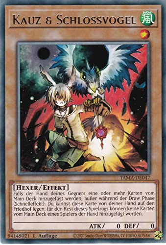 TAMA-DE047 - Kauz & Schlossvogel - Rare - Deutsch - 1. Auflage - im Set mit Ultrapro Toploader - Yugioh von TCG