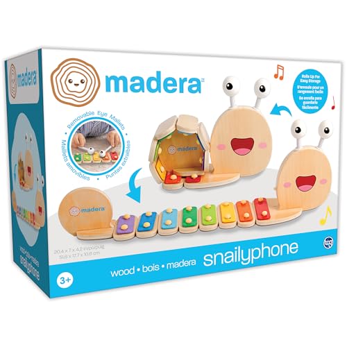 TCG Toys Madera Wood Snailyphone – Schnecken-Xylophon mit 8 Tasten, 2 passende Schlägel, musikalische Einlage aus Holz, interaktives Spielzeug, Kinder, Kleinkinder ab 3 Jahren TCG Toys Madera Wood Snailyphone – Schnecken-Xylophon mit 8 Tasten, 2 passende Schlägel, musikalische Einlage aus Holz, interaktives Spielzeug, Kinder, Kleinkinder ab 3 Jahren von TCG