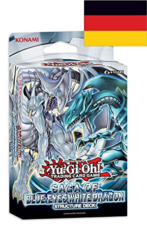 Yugioh - Structure Deck: Saga of Blue Eyes White Dragon Unlimited Edition - Deutsch - 1. Auflage + 1 Ultra Pro Toploader - OVP (Originalverpackt) - Reprint von TCG