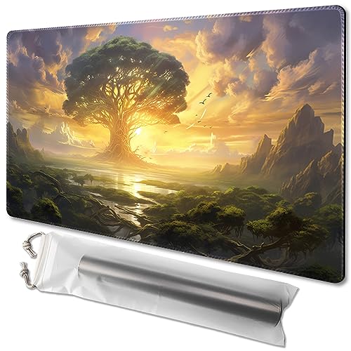 MTG Playmat Größe 61 x 35,6 cm, kostenlose Aufbewahrungstaschen, rutschfeste Unterseite, ideal für Kartenspiel-Enthusiasten, TCG Playmat Mauspad (Dawn of Hope, No with Zone) von TCGMAT
