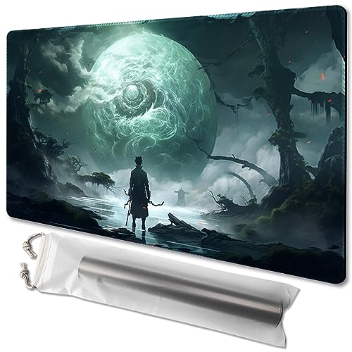 TCGMAT MTG Spielmatte, Größe 61 x 35,6 cm, kostenlose Aufbewahrungstaschen, rutschfeste Rückseite, bedruckt, ideal für Kartenspiel-Enthusiasten, TCG-Spielmatte, Mauspad (nicht mit Zone, eine Reise von TCGMAT