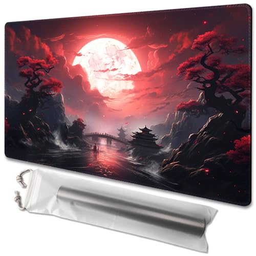 MTG Spielmatte, Größe 61 x 35,6 cm, kostenlose Aufbewahrungstaschen, rutschfeste Rückseite, ideal für Kartenspiel-Enthusiasten, TCG-Spielmatte (nicht mit Zone, Blutmond-Geheimnisse) von TCGMAT