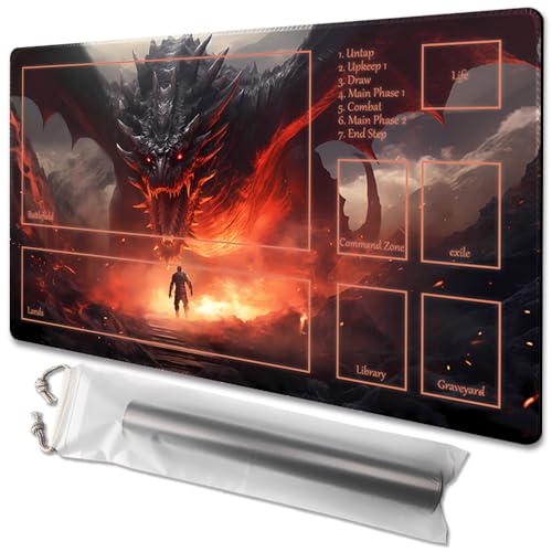 TCGMAT MTG Playmat – rutschfeste Unterseite, ideal für Kartenspiel-Enthusiasten, TCG-Spielmatte, Purify Land (Dragon Roar-Deck) von TCGMAT