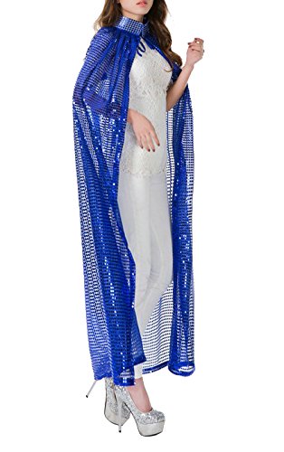 TCNGKIJIUK Umhang Vampir Umhang Glitzer Umhang mit Kapuze Pailletten Mittelalter für Halloween Weihnachten Karneval Kostüm, Weihnachten Erwachsener Unisex von TCNGKIJIUK