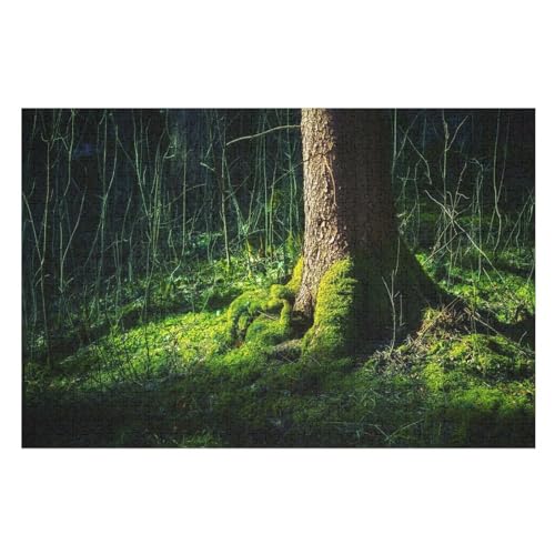 Nature Tree Green Moss, ，für Familie Freunde Dekorativ，1000 StüCk，，Lernspielzeug FüR Kinder 52x38Papier von TCzRZ