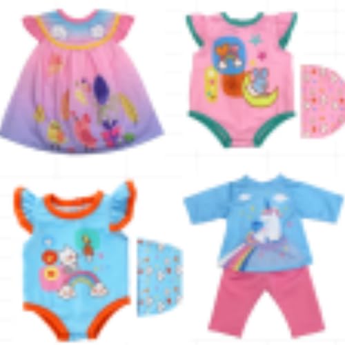 7 Stück Puppenkleidung für 13-16 Zoll Baby Puppe Mädchen Puppe, 2 Mützen 7 Stück Puppenkleidung für 13-16 Zoll Baby Puppe Mädchen Puppe, 2 Mützen von TDDS9