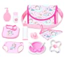 Puppenzubehör für 16-18 Zoll Puppen - 12-teiliges Set mit Wickeltasche, Flasche, Lätzchen, Besteck, Schnuller und Windel Mädchen Puppenzubehör für 16-18 Zoll Puppen - 12-teiliges Set mit Wickeltasche, Flasche, Lätzchen, Besteck, Schnuller und Windel Mädchen von TDDS9