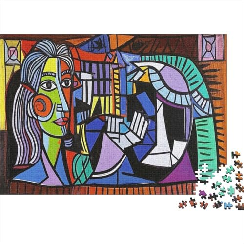 Abstrakte Malerei1000 Pieces Jigsaw Puzzles for Adults and Kids EduKatzeional Games KunstChallenging for Home Decoration Great Geschenk Idea38x26cm/1000pcs von TDSNKAVHB