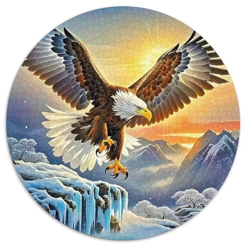 AdlerPuzzle 1000 Teil Für Erwachsene Und Kinder Rund SonnenuntergangKreative Herausfordernde Familiendekorationen1000pcs (67.5x67.5cm) von TDSNKAVHB