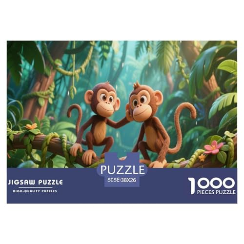 Affe1000 Piece Jigsaw Puzzles for Adults and Kids EduKatzeional Games DschungelChallenging Home Decors Great Geschenk Idea38x26cm/1000pcs von TDSNKAVHB