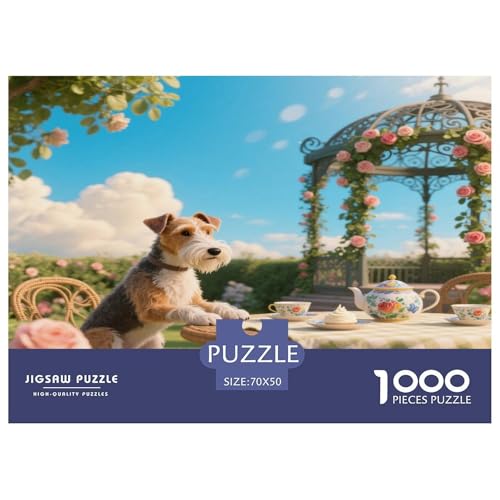 Airedale Terrier1000 Piece Jigsaw Puzzles for Adults and Kids Family Game Haustier HundChallenging for Home Decoration Great Gift Idea70x50cm/1000pcs von TDSNKAVHB