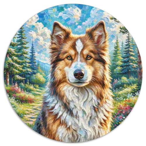 Alaskan Klee KaiJigsaw Puzzle 1000 Pieces for Adults Round niedlich HaustiersCreative Challenge Family Decorations1000pcs (67.5x67.5cm) von TDSNKAVHB
