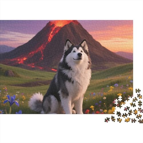 Alaskanische Malamute Puzzle-Spiel 1000 Pieces Challenge Spielzeug niedlich Haustier Erwachsener Edutainment Home Decoration Unique Gift1000pcs (75x50cm) von TDSNKAVHB