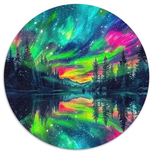 Aurora WaldPuzzles 1000 Teile Für Erwachsene Und Kinder Rund LandschaftKreative Herausforderungs-Familiendekorationen1000pcs (67.5x67.5cm) von TDSNKAVHB