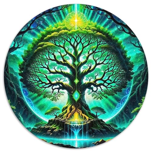 Baum des LebensPuzzle 1000 Teile Für Erwachsene Rund FantasieKreatives Herausforderndes Spielzeug-Geschenk1000pcs (67.5x67.5cm) von TDSNKAVHB