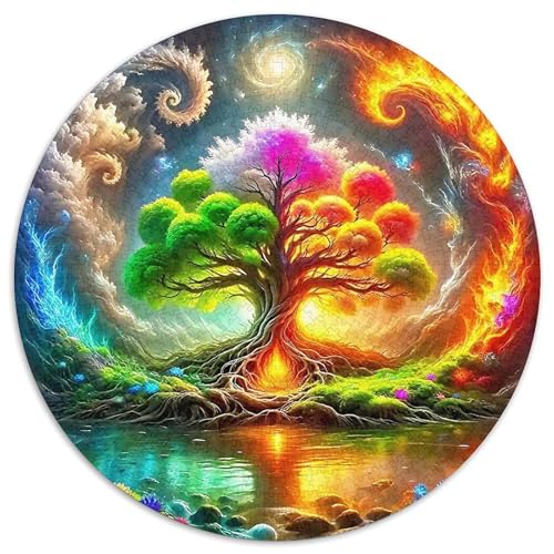 Baum des LebensPuzzle 1000 Teile Für Erwachsene Rund FantasieKreatives Herausforderungspuzzle-Spielzeug1000pcs (67.5x67.5cm) von TDSNKAVHB