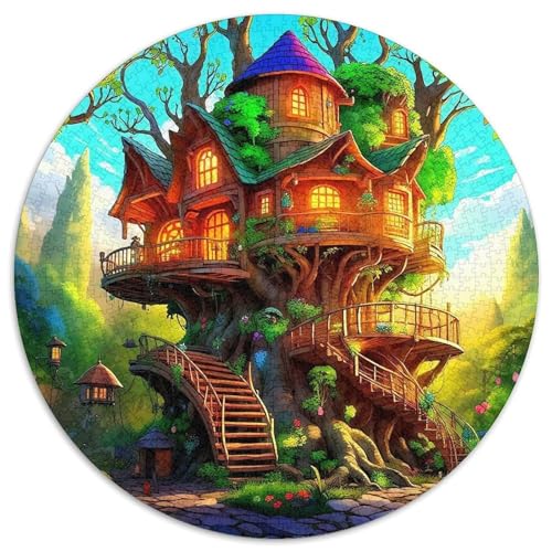 Baum des LebensPuzzle 1000 Teile Für Erwachsene Und Kinder Rund FantasieKreatives Herausforderndes Spielzeug-Geschenk1000pcs (67.5x67.5cm) von TDSNKAVHB